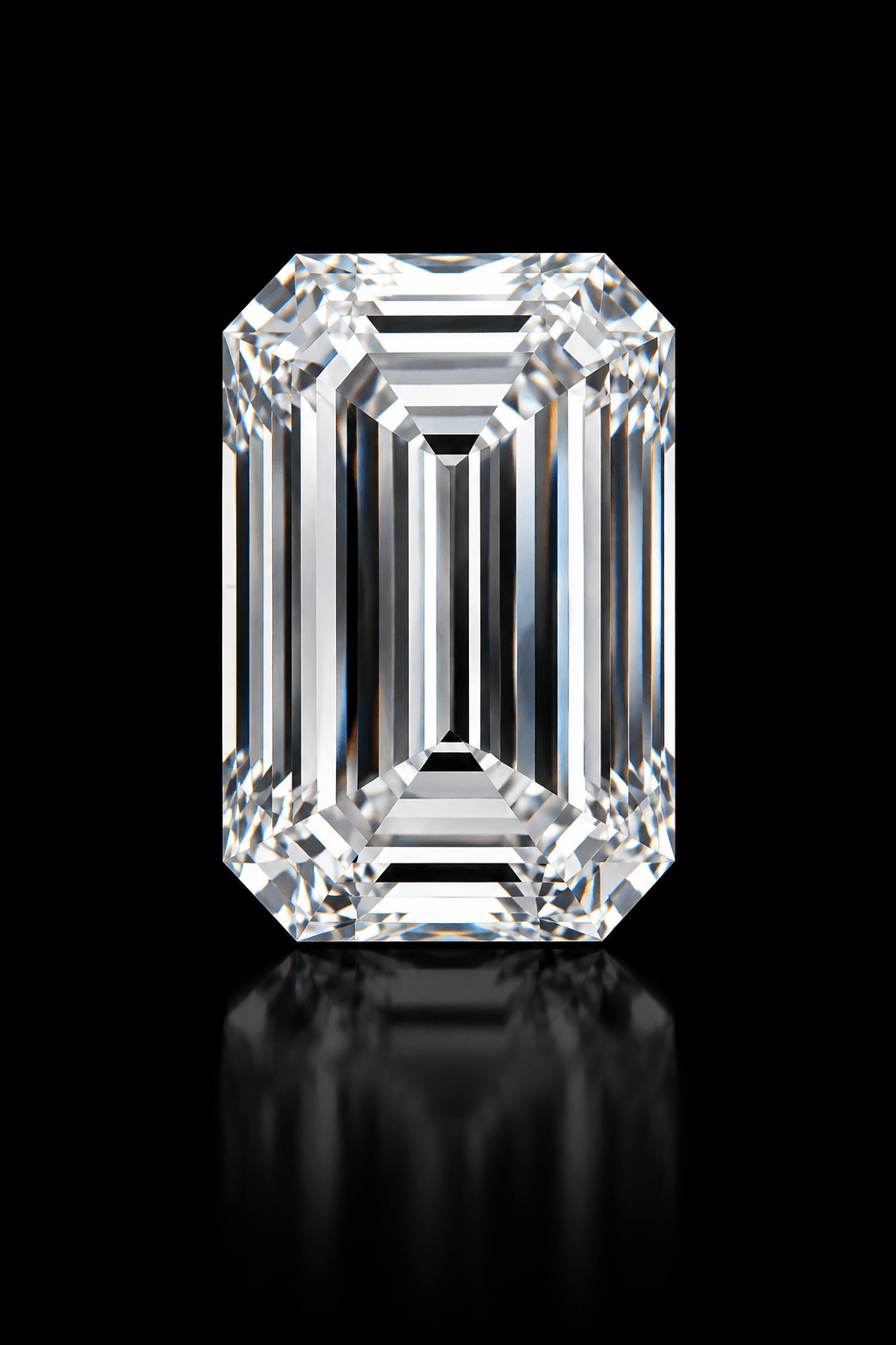 Emerald cut diamond