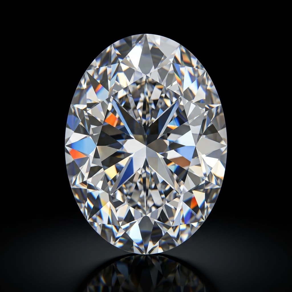 Oval cut diamond