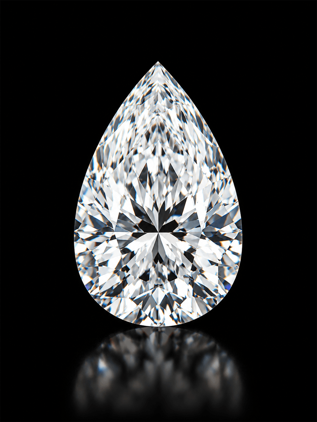 Pear cut diamond